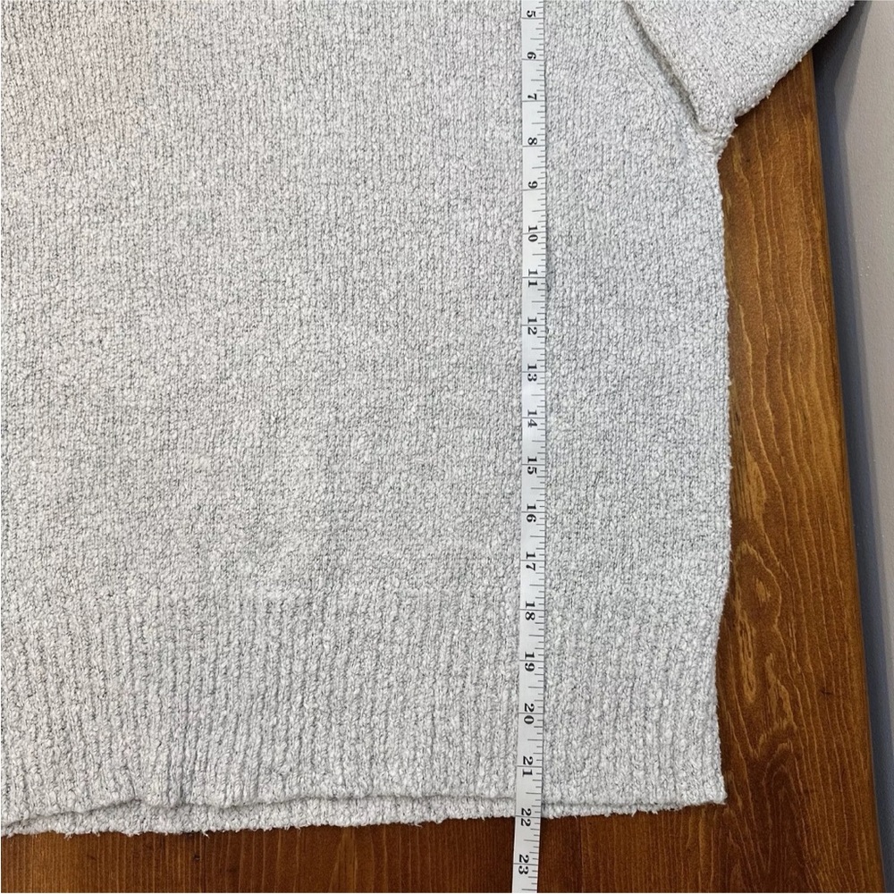 Coldwater Creek Boucle Shawl Collar Sweater Long Sleeve Size S Lt Gray Melange - Picture 7 of 8